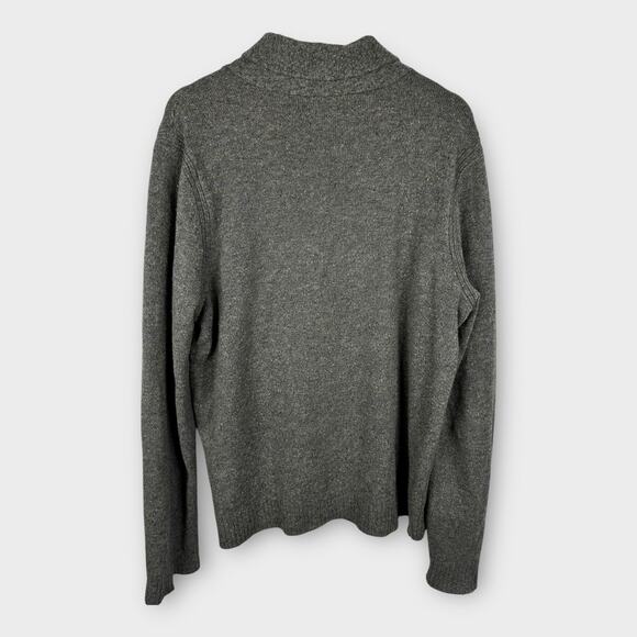 Rag & Bone Mens size XL 100% Wool Charcoal Gray Confetti Nelson Sweater - Picture 3 of 10
